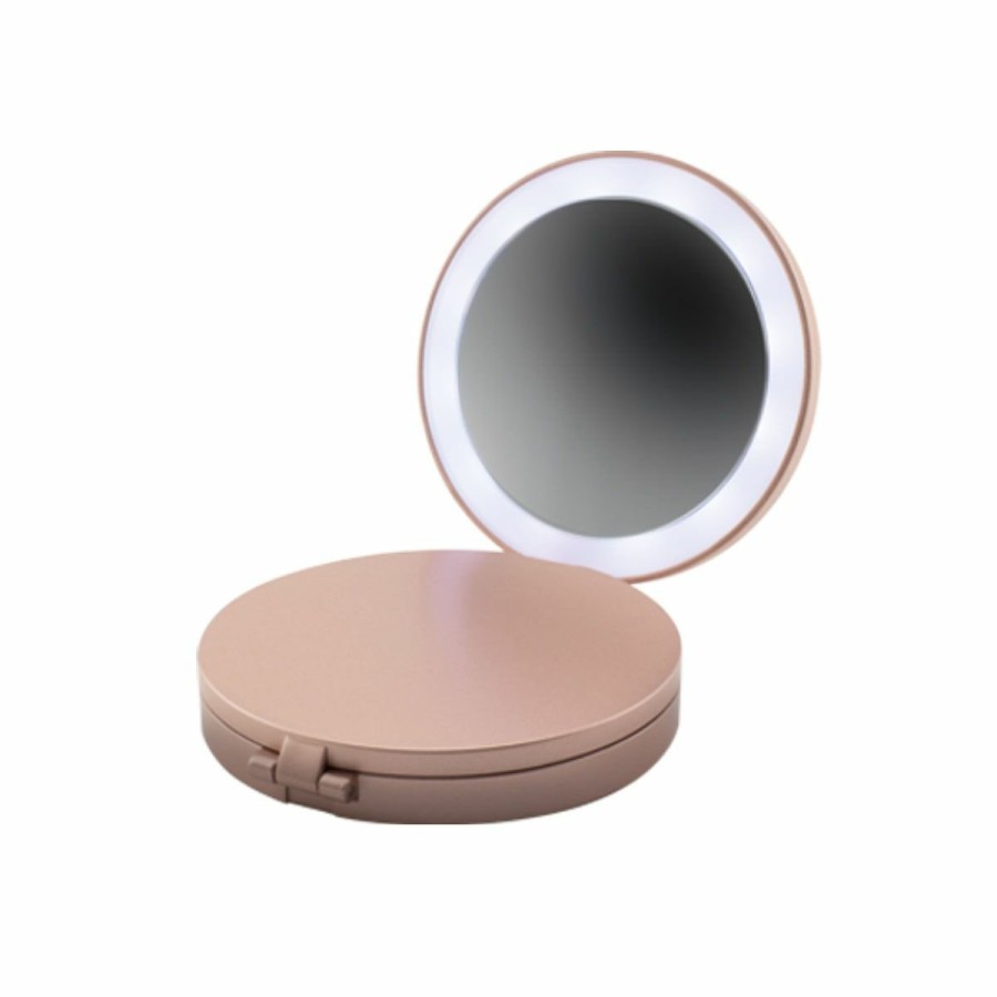 Health & Beauty JML | Nuyou Tri-Fold Mirror - Triple, Folding Compact With 2 Magnifying, Ring-Lit Mirrors