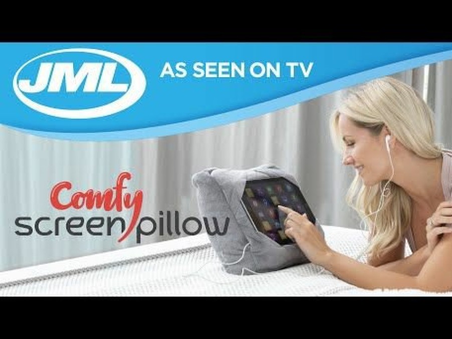 Home & Diy JML | Comfy Screen Pillow - Tablet, Book And Magazine Holder, Neck Pillow And Travel Cushion