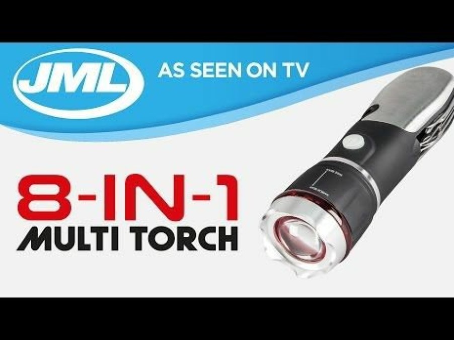 Home & Diy JML | 8-In-1 Multi Torch: Bright Led Torch & Multi-Tool Penknife