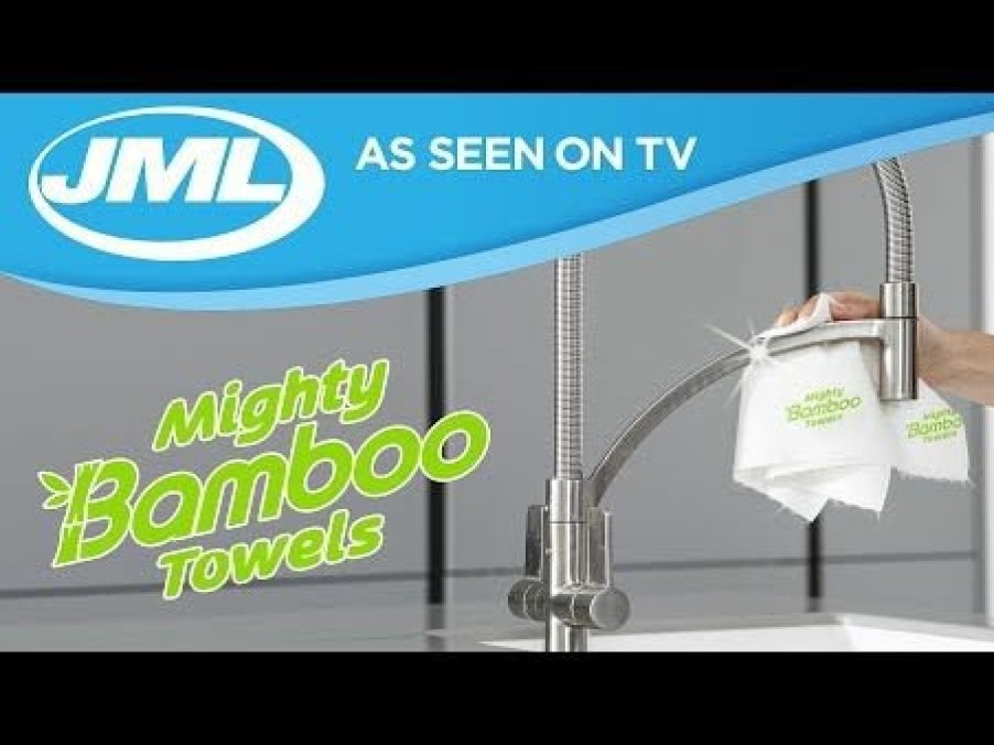 Home & Diy JML | Mighty Bamboo Cloths- Super-Absorbent Reusable Bamboo Fibre Kitchen Cloths