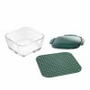 Kitchen JML | Nicer Dicer Chef - Glass Bowl And Mat - Ovenproof Glass Serving And Prep Bowl With Heat-Resistant Mat