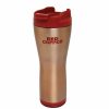 Kitchen JML | Red Copper Mug - Ceramic-Lined, Topple-Proof Travel Mug For Better-Tasting Coffee