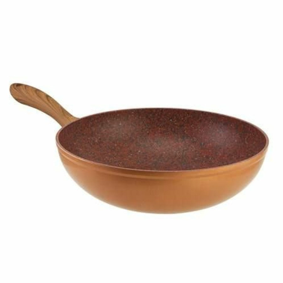 Kitchen JML | Copper Stone Pans: 28Cm Wok, A Wok Where The Intensity Of Stir-Fry Meets The Beauty Of Copper