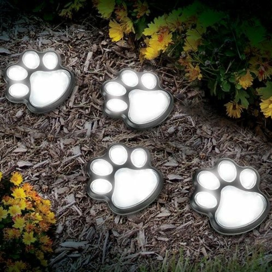 Home & Diy JML | Paw Print Lights - Decorative Led Solar Garden Lighting