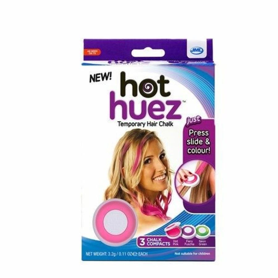 Health & Beauty JML | Hot Huez: Temporary Washable Vibrant Hair Chalks (3 Colours)