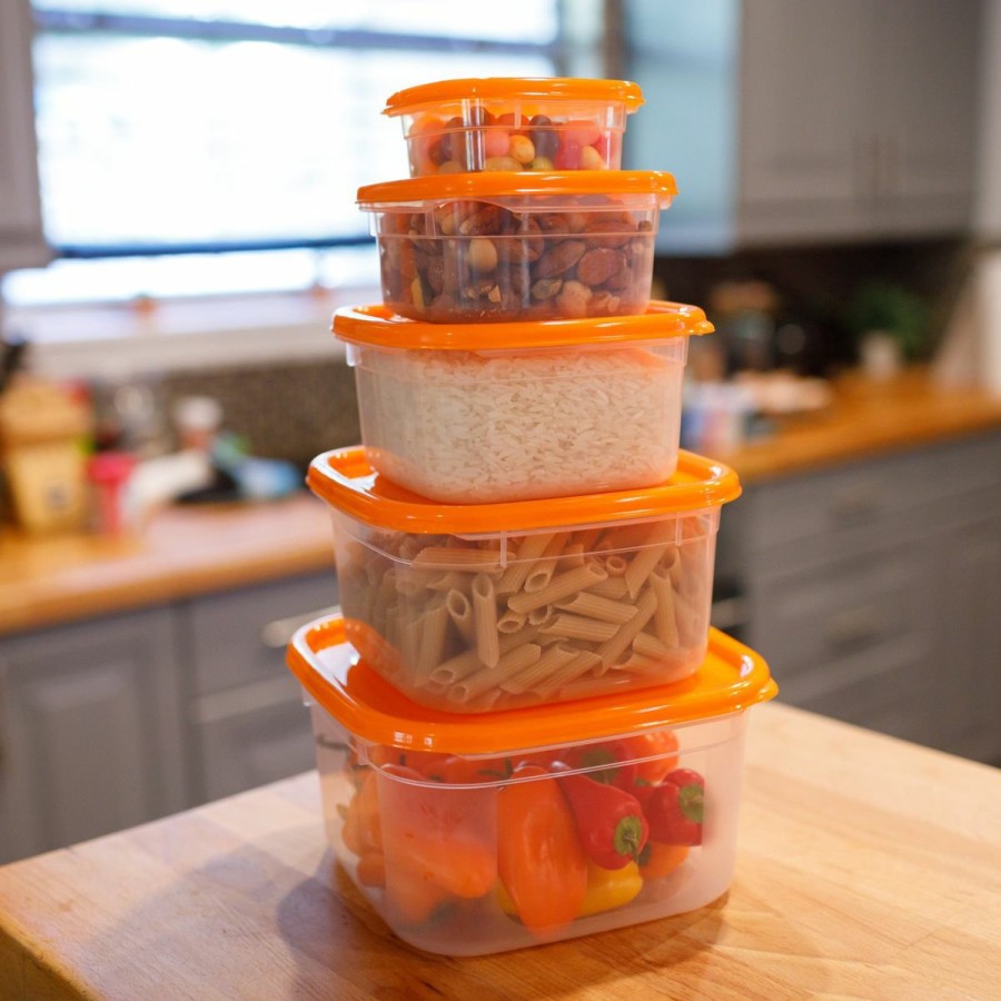 Kitchen JML | Stick N Stack - Stackable, Nestable Food Containers With Magnetic Lids And Bases