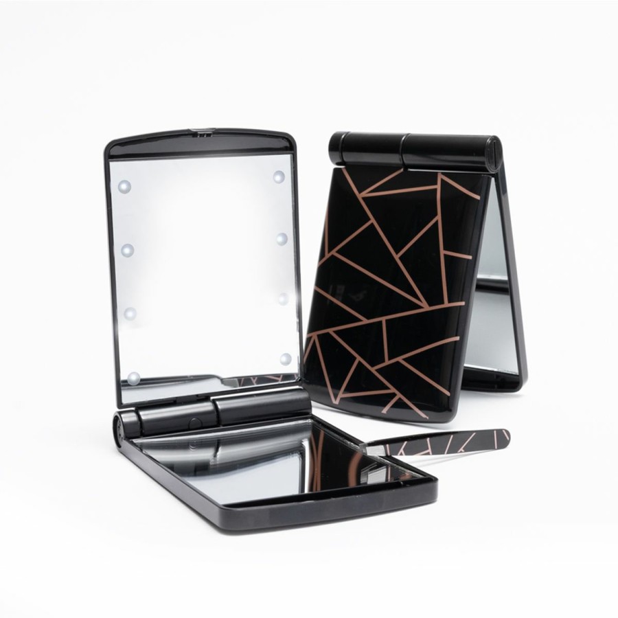 Health & Beauty JML | Lumi Star - Compact Magnifying Makeup Mirror With Built-In Led Lights And Tweezers