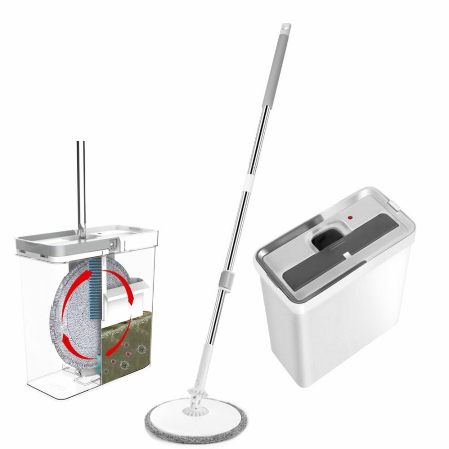 Cleaning JML | Microfibre Spin Mop & Bucket, The Pump-Action Spinning Head Self-Cleaning Mop And Bucket